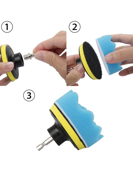 9pc 80mm Polishing Sponge Pads