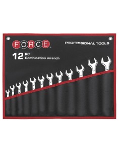 Force Tools 5121SC Wrench Set 12pcs Inch Sizes 1/4–15/16 CR-V with Roll-Up Pouch